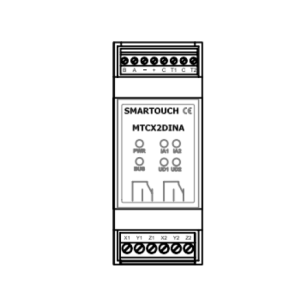 Modulo espansione digitale barra din 2 moduli con bus ingressi analogici digitali uscite digitali  mtcx2dina
