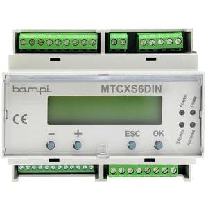 Regolatore digitale barra din 6 moduli gestione 50 zone impianti smartouch con bus ingressi uscite analogiche digitali  mtcxs6din