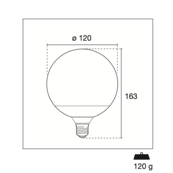 Etichetta energetica lampadina LED Globo G120 Century classe F