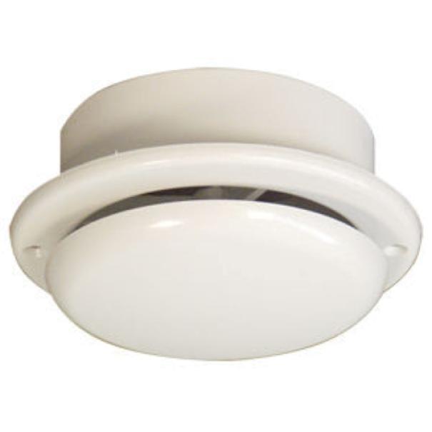 valvola di ventilazione rotonda in plastica bianca installazione a soffitto o parete diametro 125 mm
