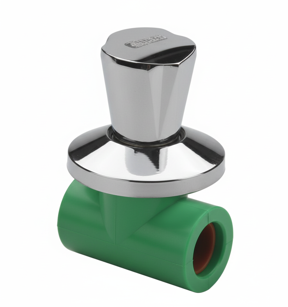 rubinetto a vitone bamppi ppr con maniglia cromata per impianto idrico 20 mm