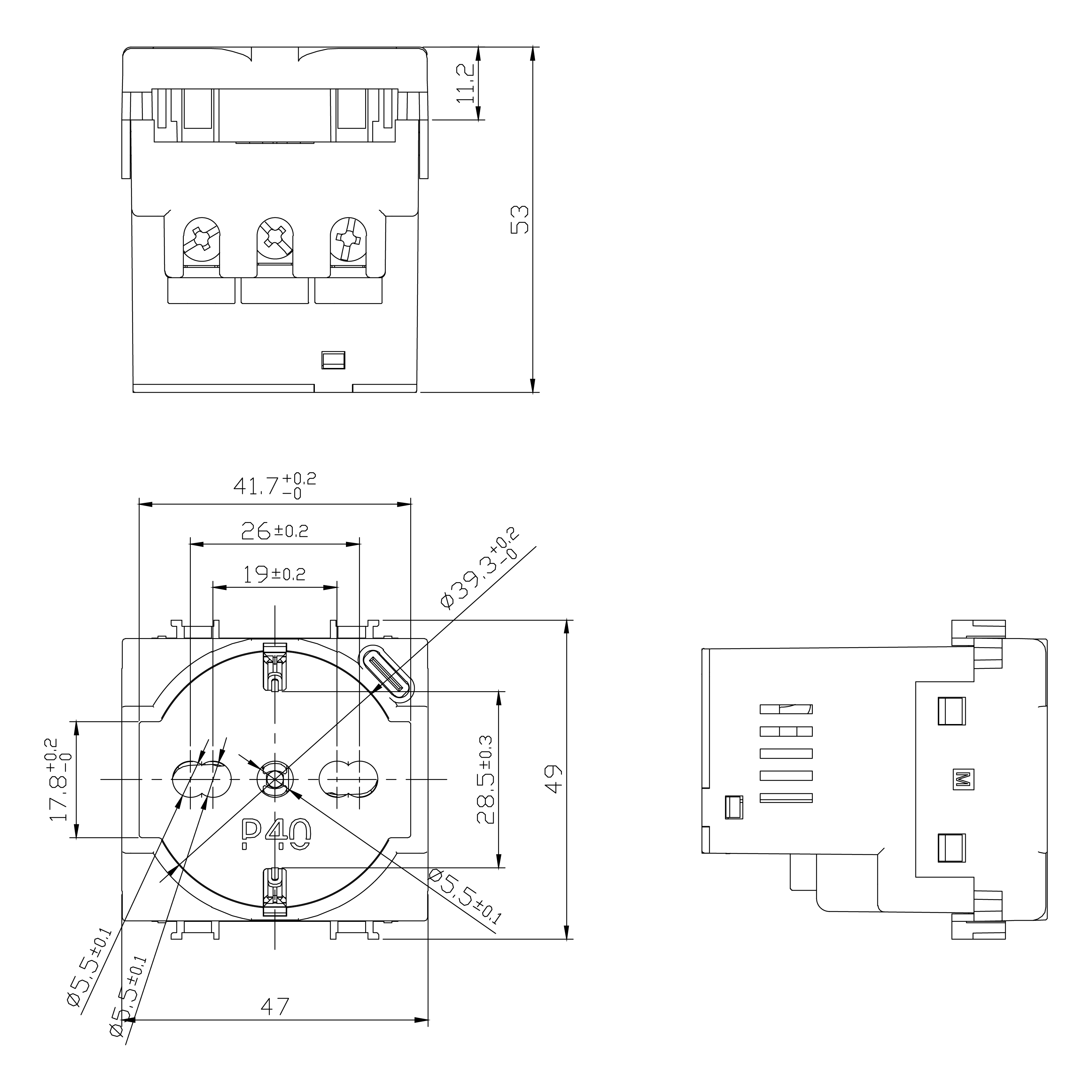 Retro e dettagli connessioni presa USB 3.0 multistandard 4BOX