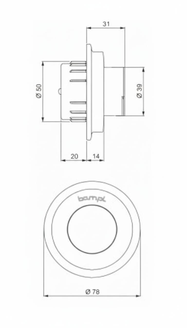 disegno tecnico pulsante wc bampi cromato dimensioni e compatibilitu00e0 cassetta