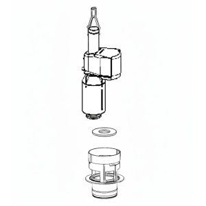 Valvola pneumatica per cassette wc incasso sistema andromeda ricambio  cvalvpnan