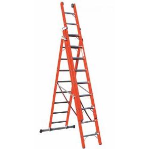 Scala multiposizione vetroresina professionale 9+10+10 gradini  sca v047z 10
