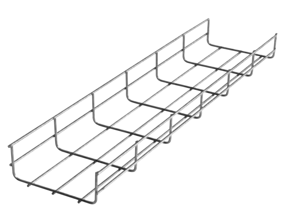 passerella a filo zincata 300x55 mm per supporto e gestione cavi sati italia