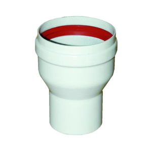 Riduzione mf bianco ø80m-ø100f l.135mm fumi caldaia ferrari 107001