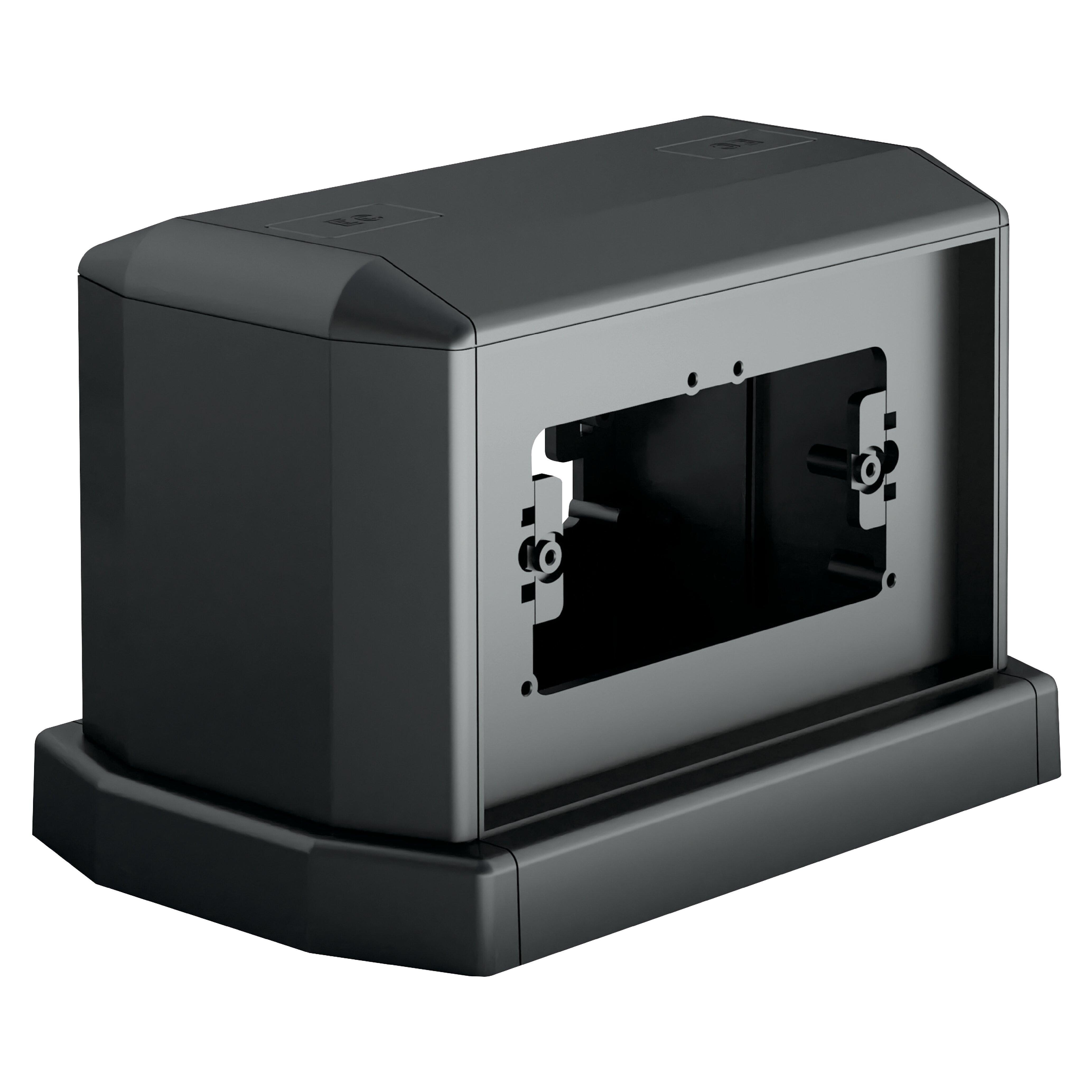 Torretta porta utenze bifacciale grigia per 8 moduli Elettrocanali robusta e versatile