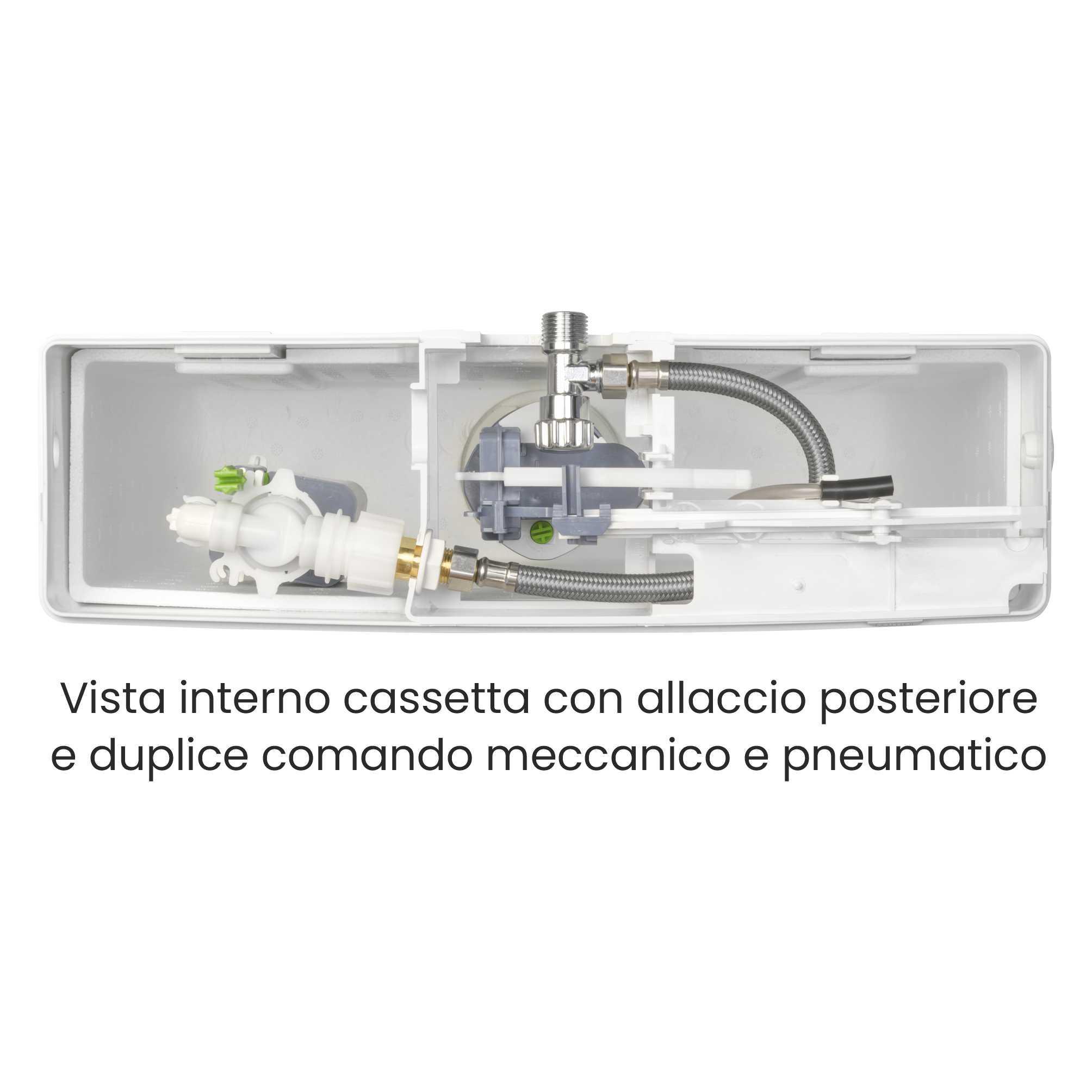 Dettaglio scheda tecnica cassetta bagno esterna vista installazione e misure