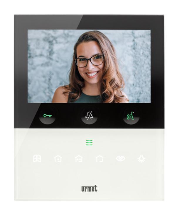 videocitofono vivavoce wi fi urmet display 5 pollici frontale bianco moderno