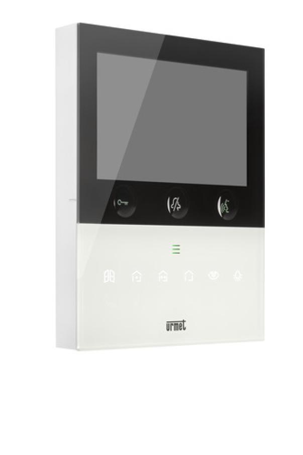 urmet videocitofono bianco vivavoce con wi fi side design compatto elegante