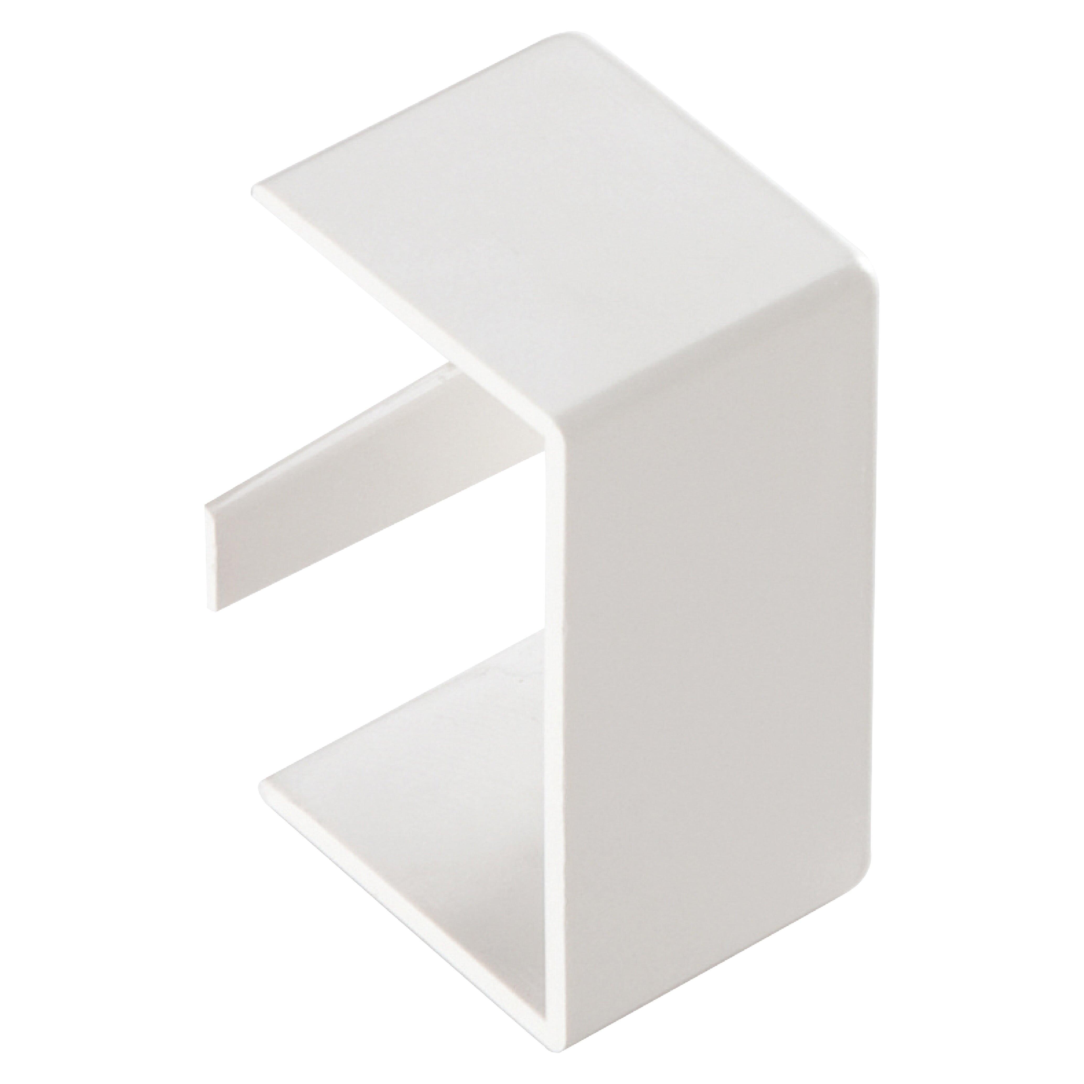 tappo terminale per canale portacavi 120x80 mm bianco elettrocanali aggancio a scatto