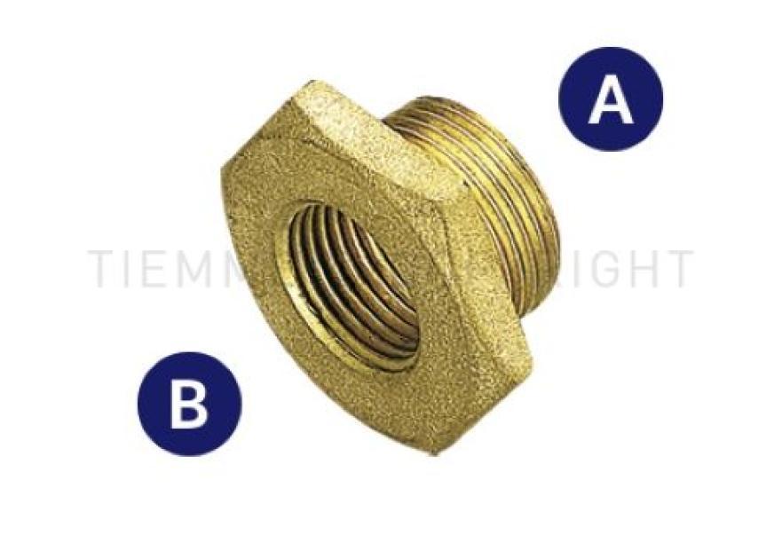 raccordo riduzione idraulico TIEMME ottone maschio femmina UNI ISO 228