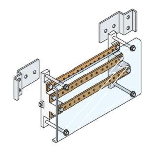 Ripartitore orizzontale 4 poli 250a per quadri l 600 mm  ad1034
