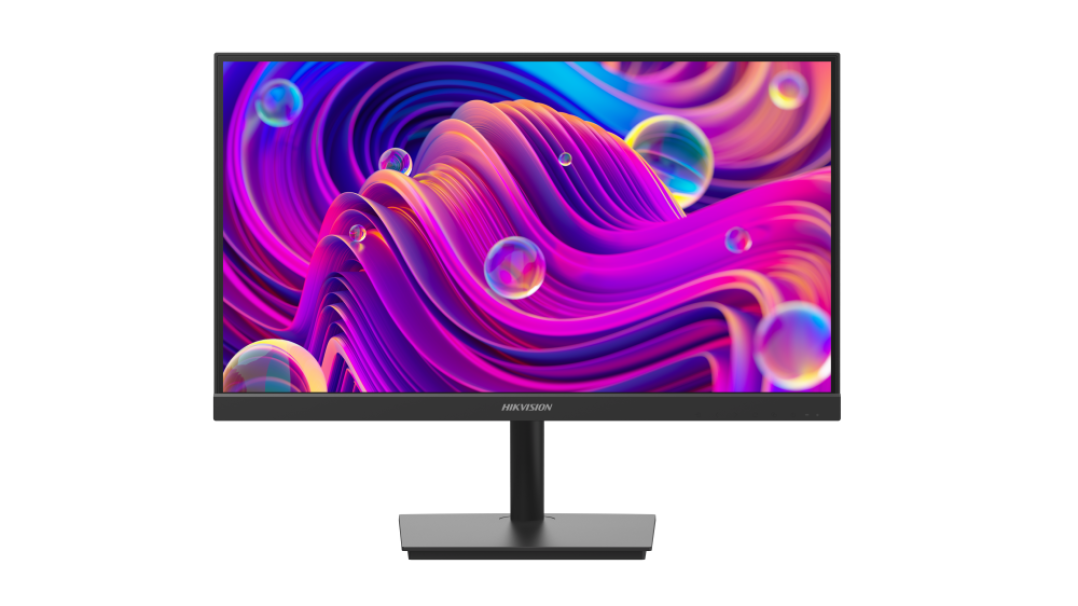 monitor led hikvision 22 pollici full hd 100hz vista frontale design bordi sottili