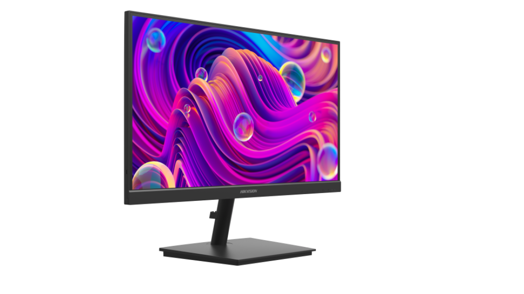 monitor hikvision 22 pollici full hd 100hz design ultrasottile vista laterale