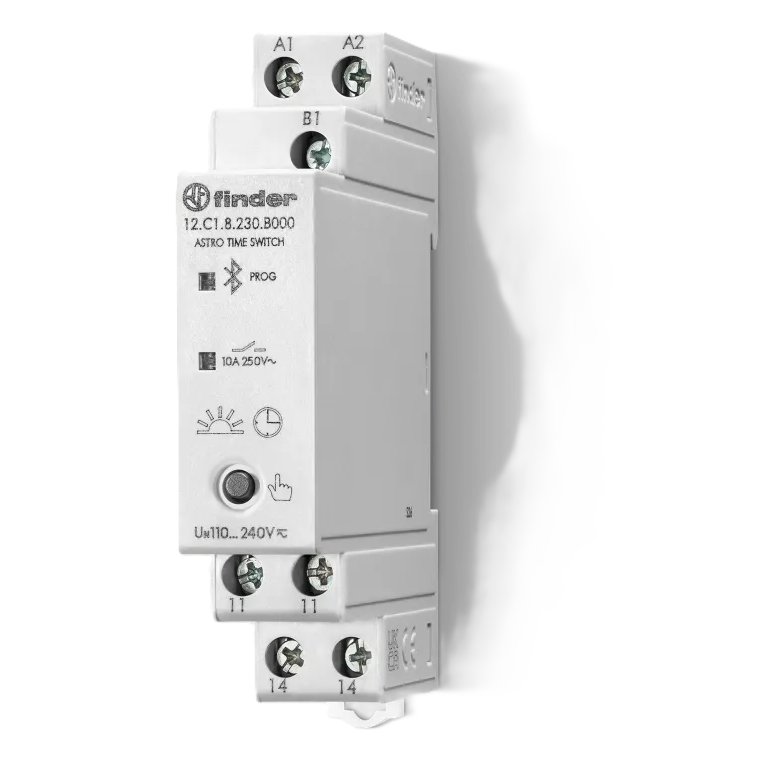 Orologio astronomico settimanale Finder Bluetooth 17 5mm per automazione illuminazione e controllo orari