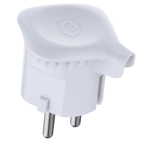 Spina schuko 90 gradi 2p+t 16a 250v colore bianco  55023