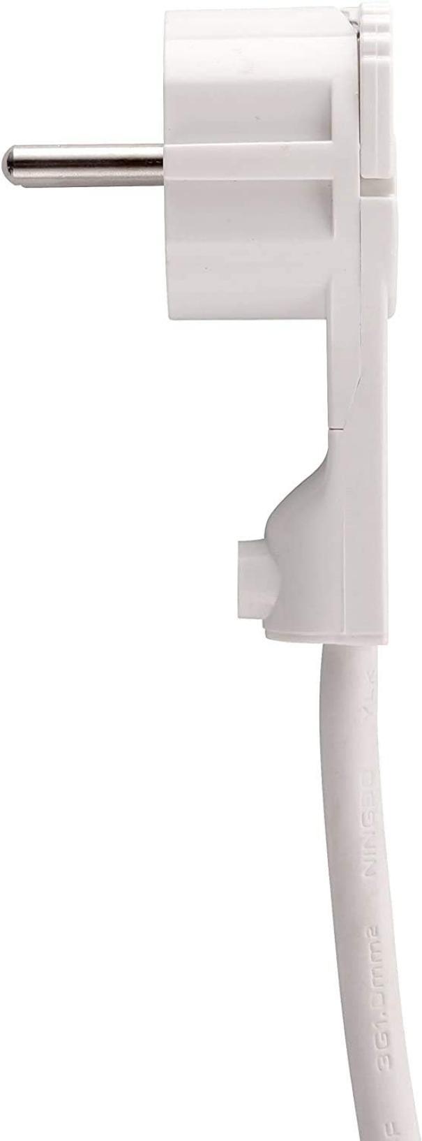 profilo laterale spina schuko Electraline extra piatta bianca