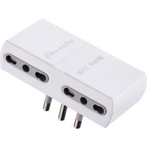 Adattatore quadruplo 4 prese bivalenti 10 16a spina 16a colore bianco  71933