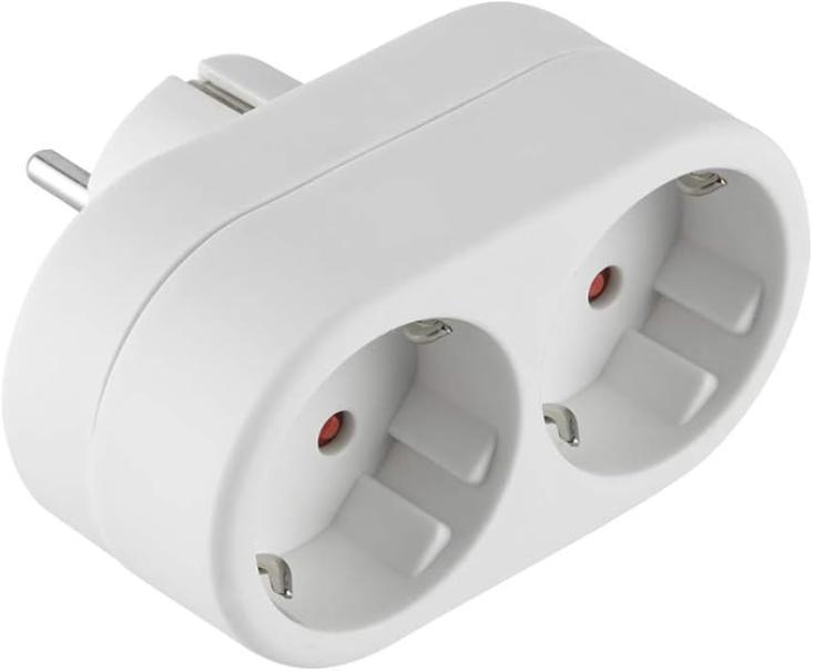 dimensioni adattatore doppio schuko 16a bianco elecraline 10 cm x 5 cm