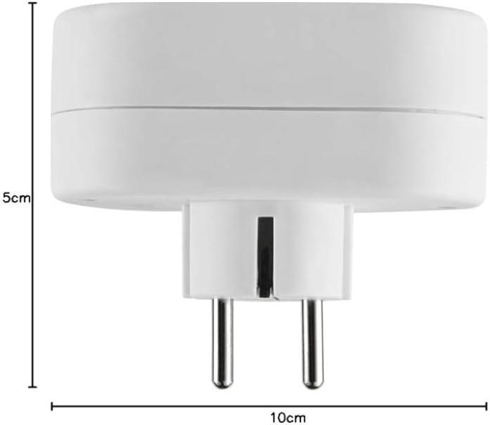 adattatore doppio schuko 16a elecraline bianco vista posteriore compatta