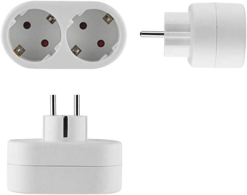 adattatore doppio schuko 16a bianco elecraline panoramica prese