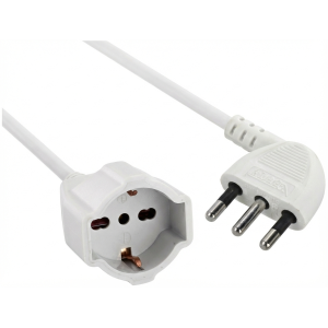 Prolunga elettrica lineare 5 m 16a cavo vv-f 3g1 bianca  46108