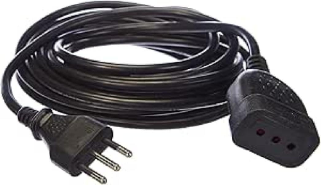 prolunga elettrica nera con spina e presa 5 metri electraline