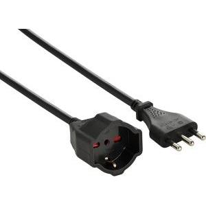 Prolunga elettrica lineare 10 m spina 16a presa polivalente schuko 10 16a cavo vv-f 3g1,5 nera  46111