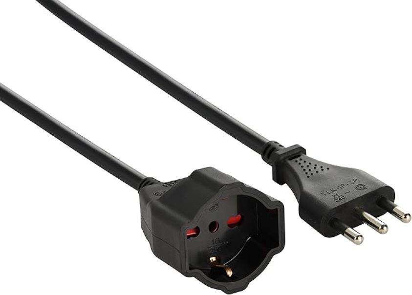 prolunga elettrica electraline 10 metri nera spina 16a presa schuko per casa e ufficio