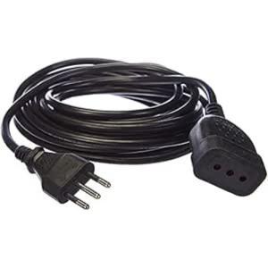 Prolunga elettrica lineare 5 m bivalente 10 16a cavo h05vv-f 3g1 nera  46122