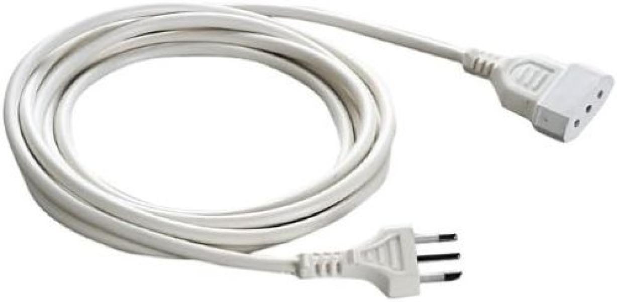 cavo prolunga bianco 3 poli con spina italiana e presa tripolare electraline