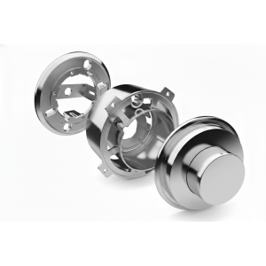 Pulsante pneumatico wc incasso esterno abs cromato scarico singolo  push total one cpuontocr