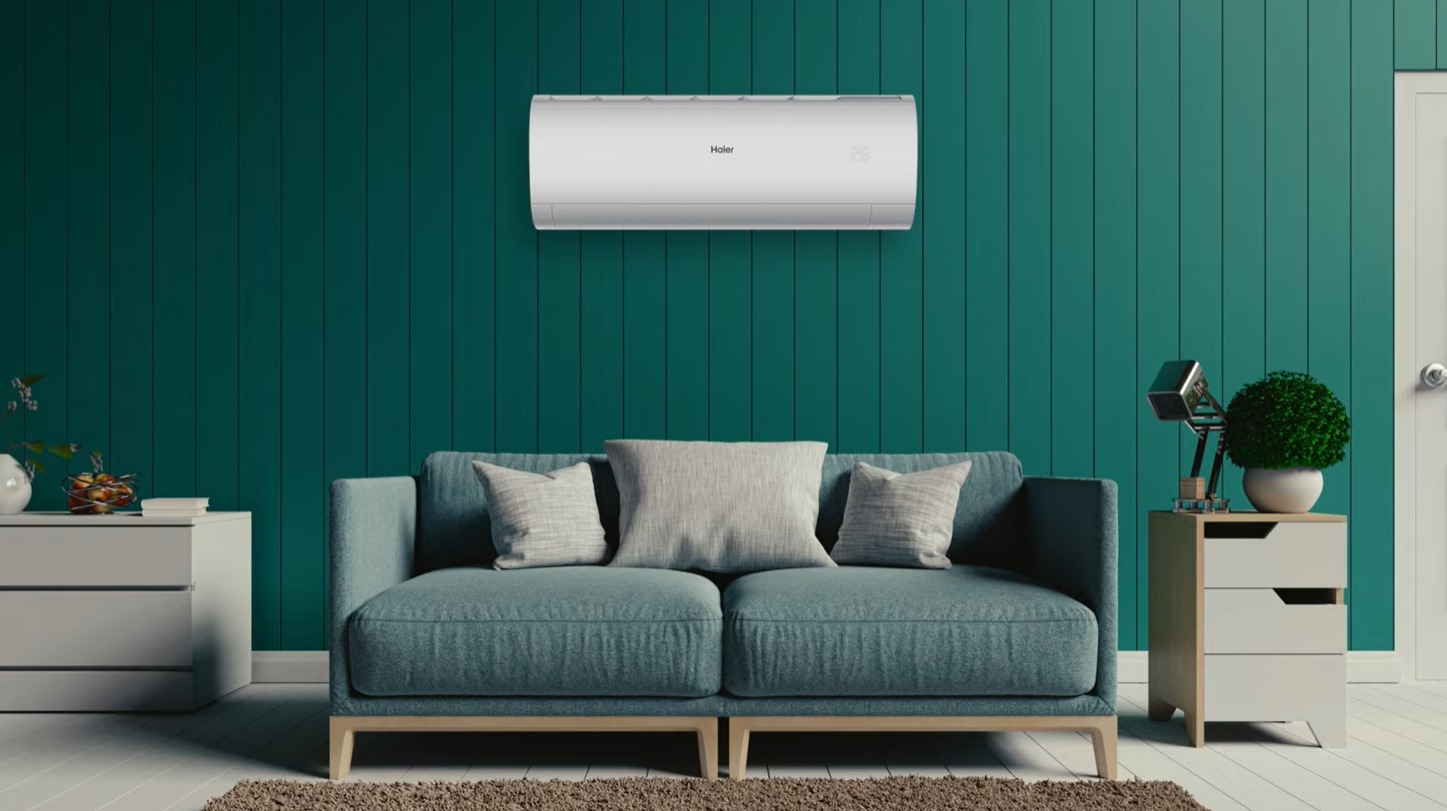 Condizionatore Dual Split Haier PEARL installato ambiente domestico moderno