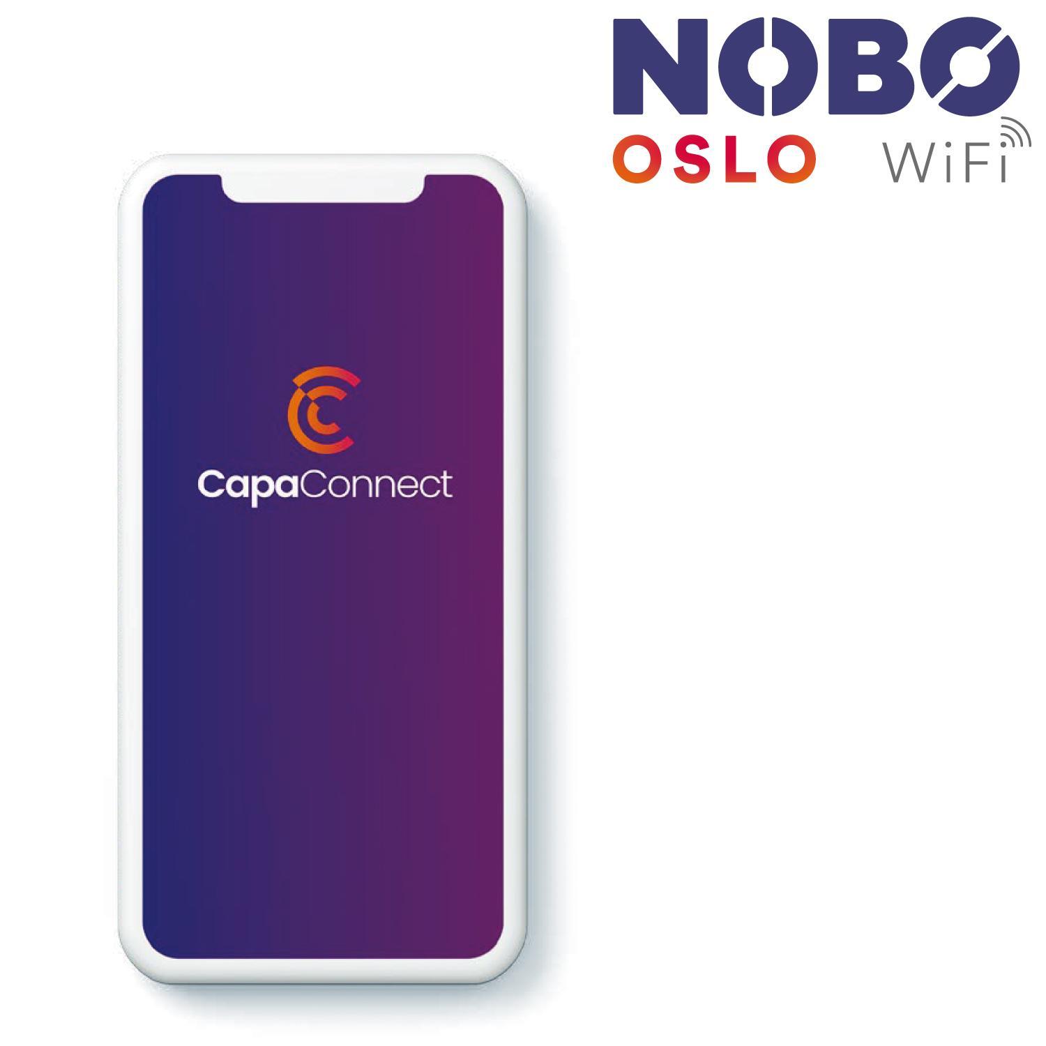 Gestione radiatore elettrico NOBO Oslo tramite app CapaConnect WiFi