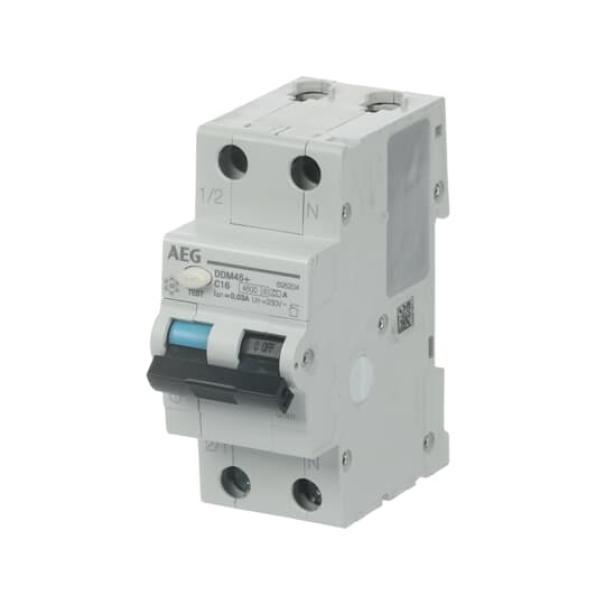 dettaglio interruttore differenziale aeg ddm45a16 per impianti civili industriali