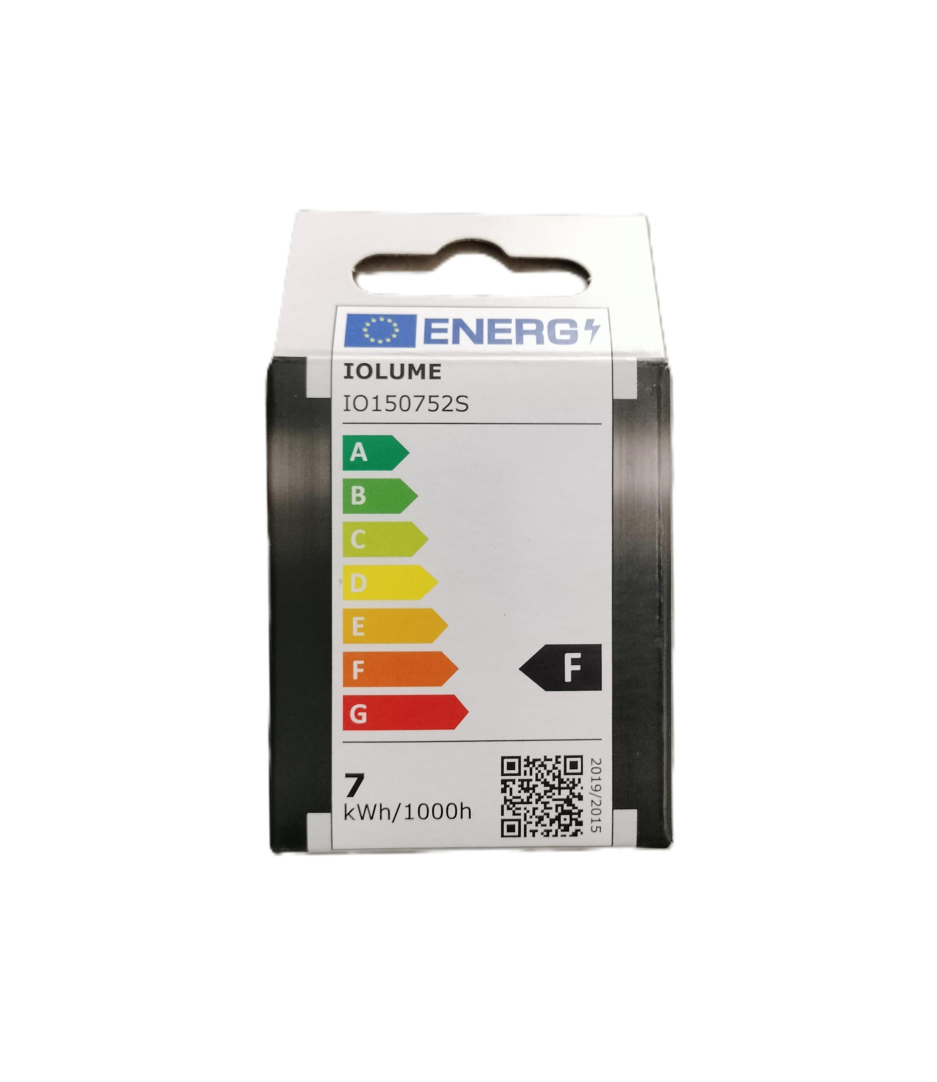 Lampadina LED GU10 7W 4000K 560 lumen MC Elettrici attacco GU10 classe F vista frontale