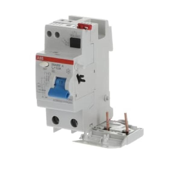 blocco differenziale abb 2 poli 25a 300ma tipo a vista laterale per barra din protezione magnetotermica