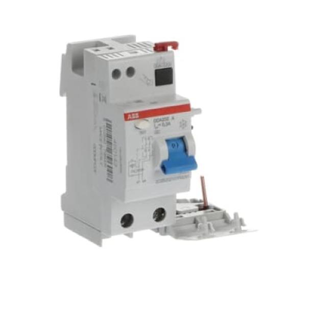 blocco differenziale abb 2 poli 25a 300ma tipo a vista inclinata installazione quadro elettrico