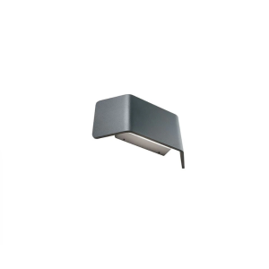 Applique led esterno 9w 4000k ip54 alluminio grigio svasata  flap 99136/16