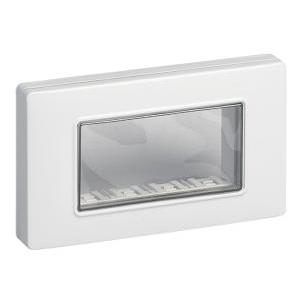 Calotta da parete ip55 4 moduli con viti bianca  isoset 14944.01