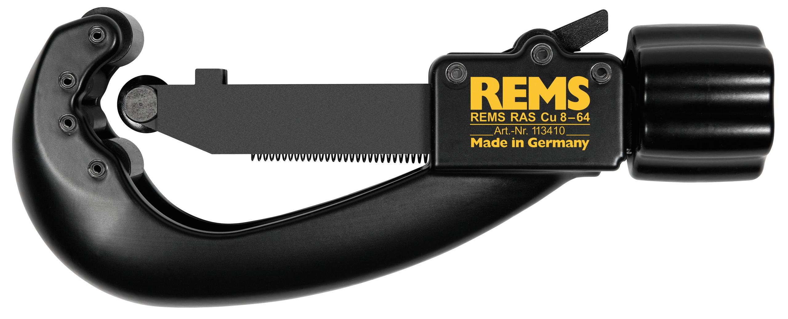 Tagliatubi professionale REMS con regolazione veloce per tubi rame da 8 a 64 mm