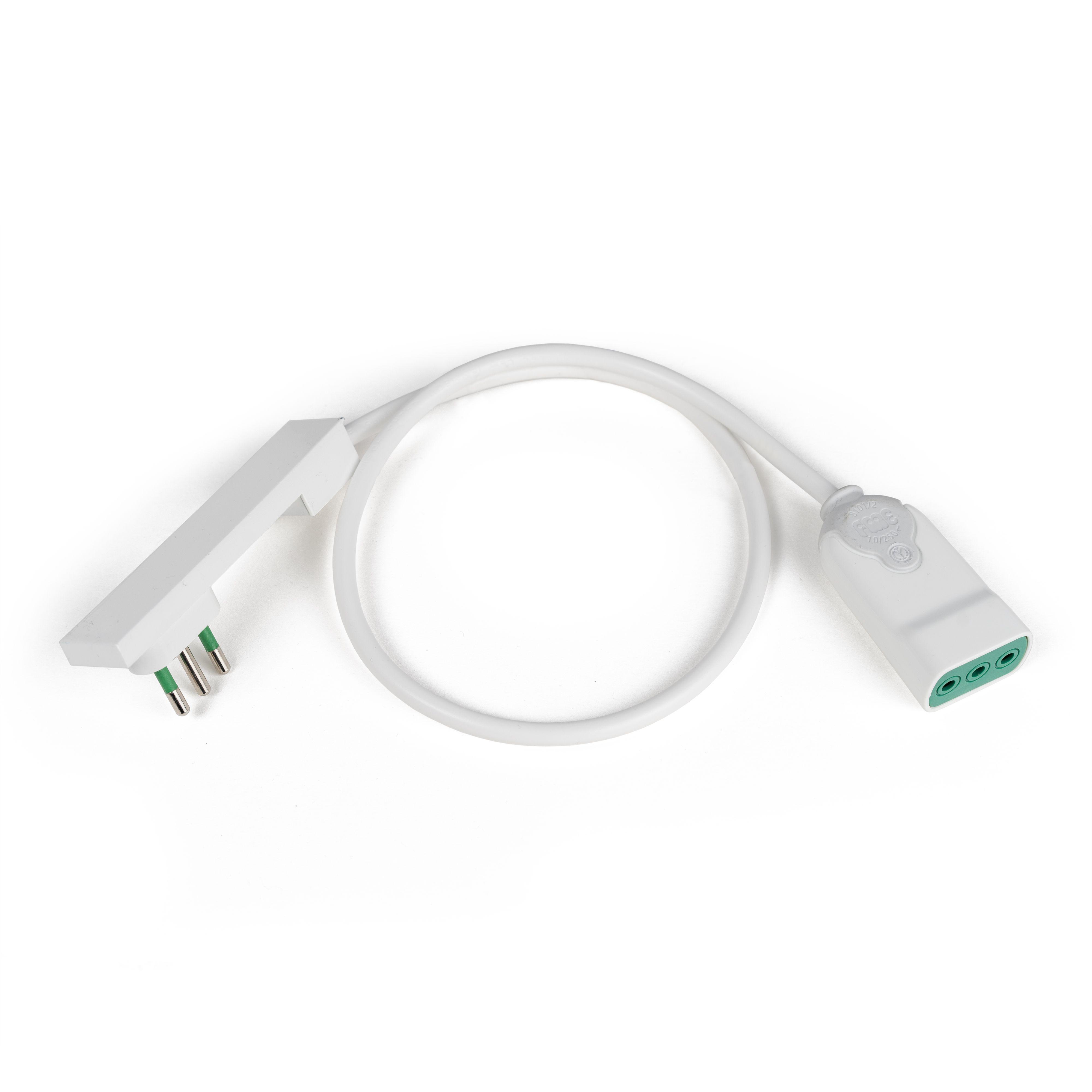 prolunga elettrica lineare 1 metro bianca con spina ultrapiatta fanton