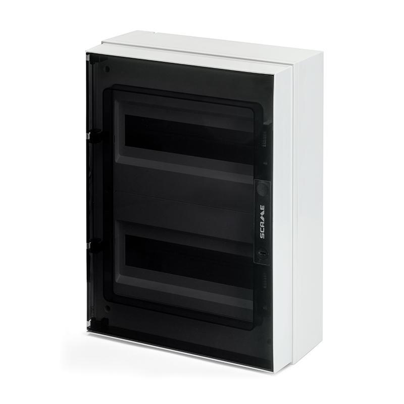 centralino da parete 24 din ip66 grigio scame serie ikona per impianti elettrici interni ed esterni