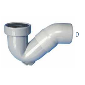 Sifone orizzontale polipropilene dn 110 45 gradi  bsiftur45