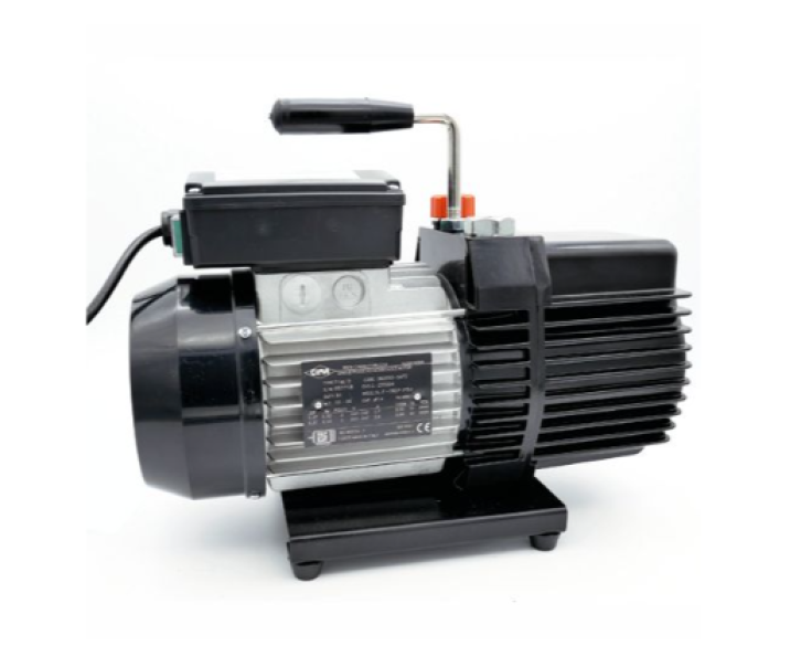 pompa per alto vuoto doppio stadio WIGAM modello RS9D 180 litri al minuto vista laterale per impianti di refrigerazione