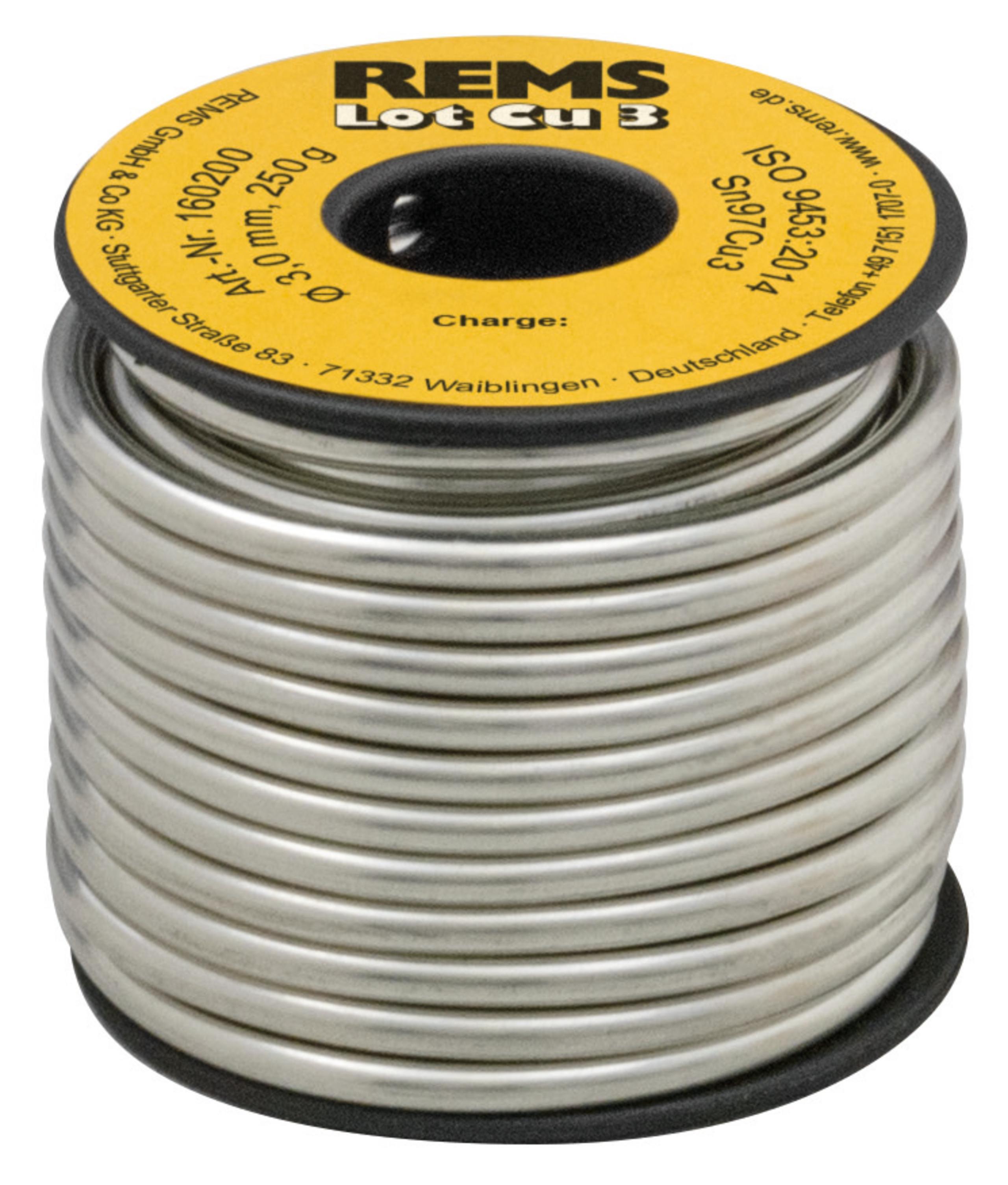 bobina lega saldante stagno rame REMS Lot Cu 3 per brasatura dolce tubi impianti idraulici