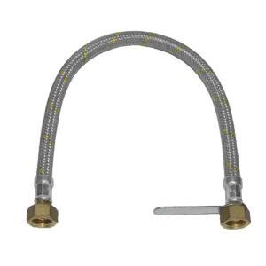 Manichetta gas 100 cm ff con leva acciaio inox gpl  cargas0039ma