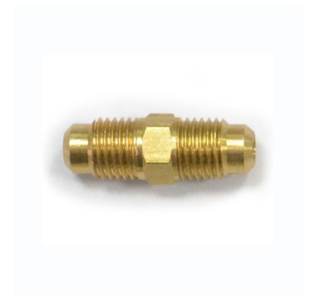 Raccordo doppia cartella SAE 1 2 pollice Wigam accessorio per impianti frigoriferi Raccordo doppia cartella SAE 1 2 pollice Wigam vista laterale prodotto ottone originale per refrigerazione e condizionamento